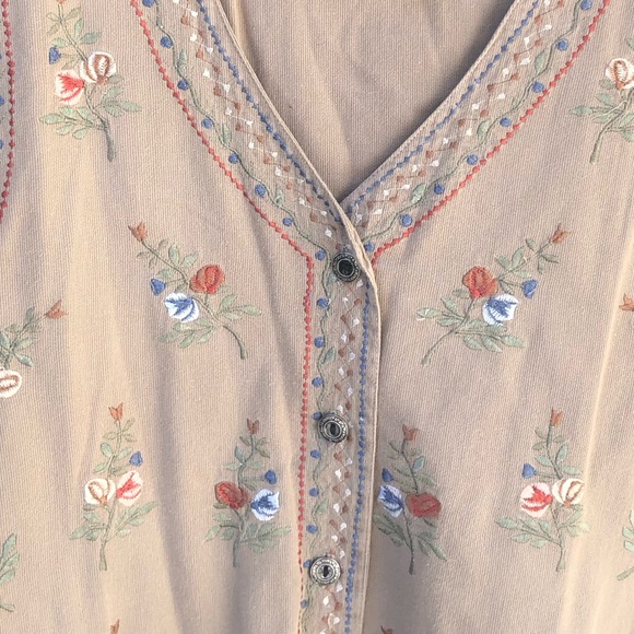 Vintage Tantrums Embroidered Floral Dress Size Large - Picture 3 of 6